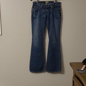 BKE Women's Blue Flared Jeans - Medium Wash